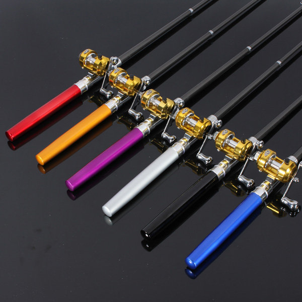Portable Pocket Pen Shape Fishing Rod Pole Reel Combos